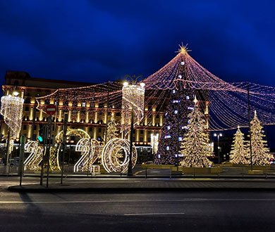 Гирлянды для ёлок в Якутске