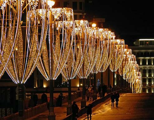 Новогодние консоли на столбы в Якутске