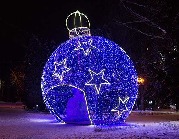 Новогодний декор в Якутске